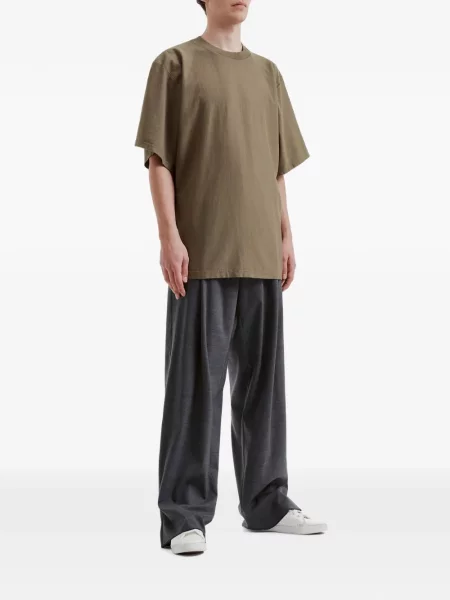 Scurt tricou Hed Mayner cu broderie maro