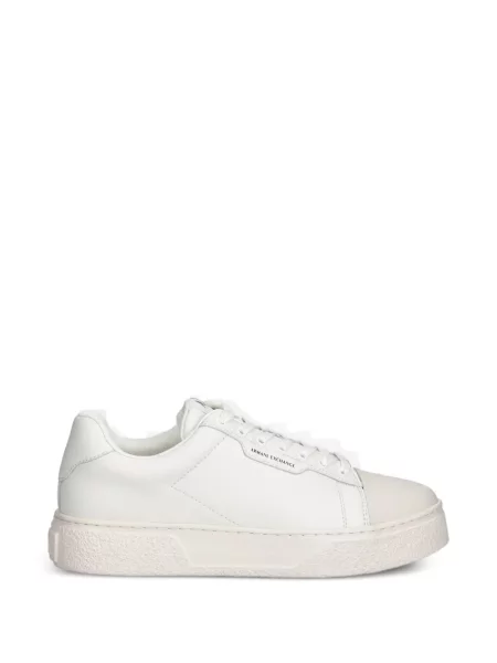 Sneakerși Armani Exchange din piele alb