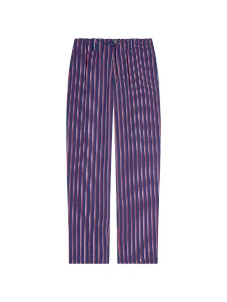 Pantaloni Dries Van Noten cu dungi albastru