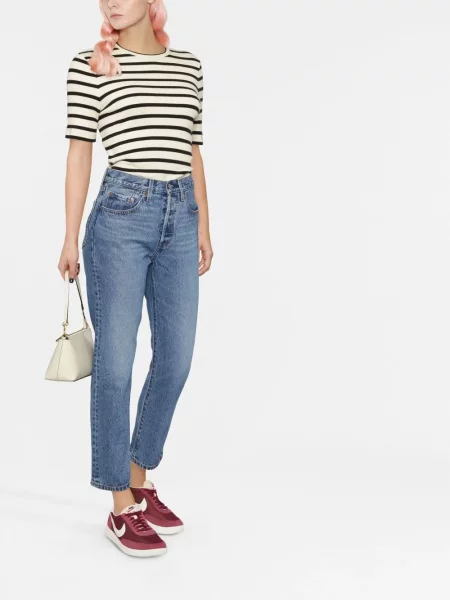Tiesūs džinsai Levi's® apkarpytas mėlyna