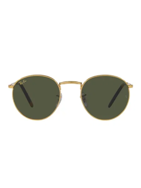 Okulary przeciwsłoneczne Ray-Ban New Round gold/green zielone