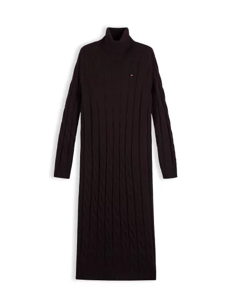 TOMMY HILFIGER Rochie tricotat închis maro