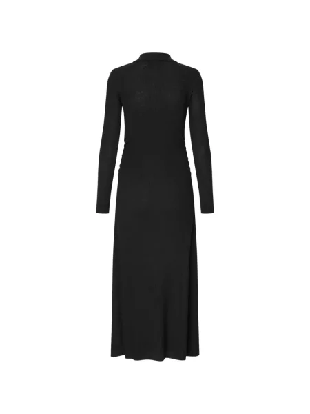 Gulerat rochie midi Samsøe Samsøe tricotate negru