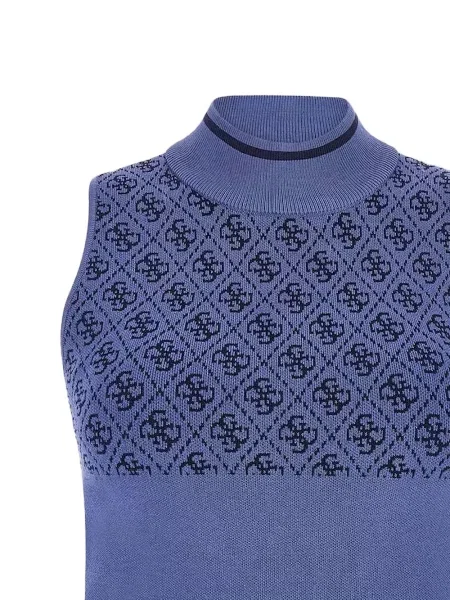 Top Guess fără mâneci albastru