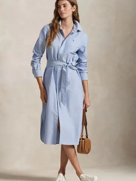 Polo Ralph Lauren sukienka mini prosta niebieski