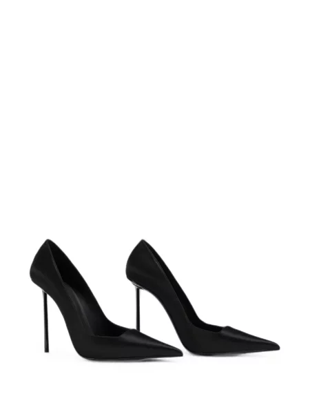 Pantofi cu toc Le Silla din satin negru