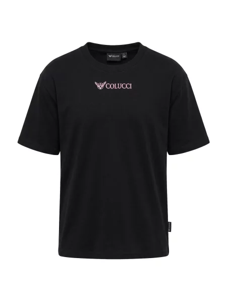 Colucci Tricou Ikarus brocart / rosé / roz pal negru