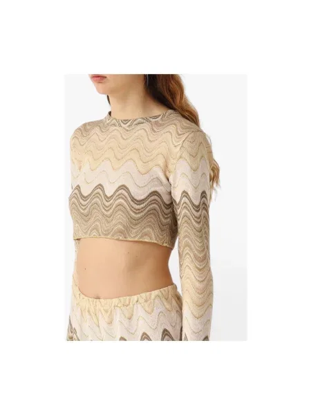 Dzianinowy sweter Mc2 Saint Barth beżowy
