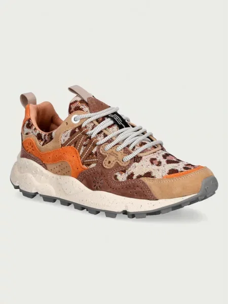 Pantofi Flower Mountain cu model floral de drumeție maro