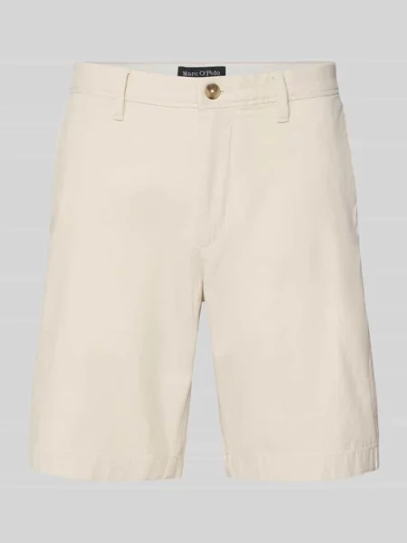 Szorty o kroju slim fit z mieszanki bawełny model SALO' Marc O'polo beżowe