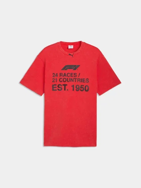 Футболка PUMA F1 Race No. Tee комбінований верх червоний