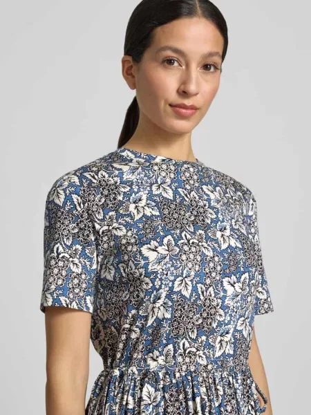 Taliowana sukienka casualowa z czystej bawełny model FASCINO' Weekend Max Mara