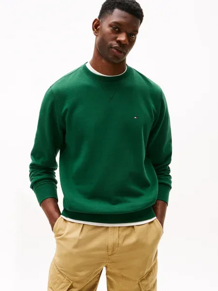 TOMMY HILFIGER Mikina ESS SEASONAL tmavozelená