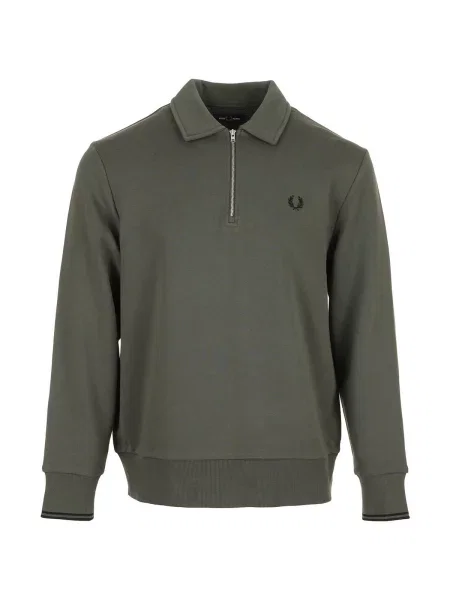 S límcem mikina Fred Perry s polovičními zipem zelená