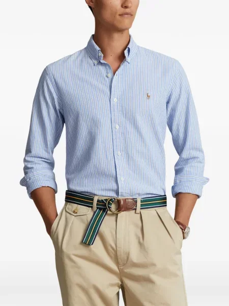 Tricou polo Polo Ralph Lauren cu glugă cu blană cu broderie roșu