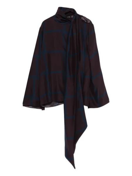 Bluzka Gianluca Capannolo w kratkę fioletowa