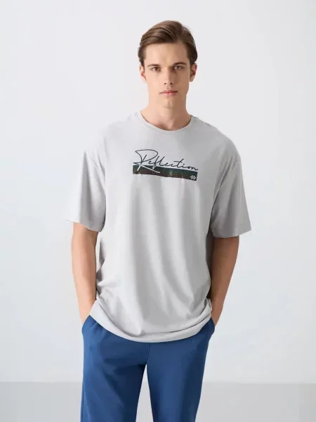 Tommy Life Tričko světle šedá