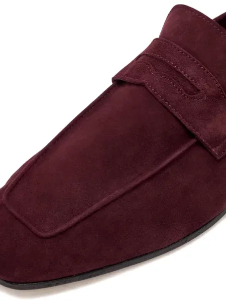 Pantofi loafer Sophique Milano din piele de căprioară roșu