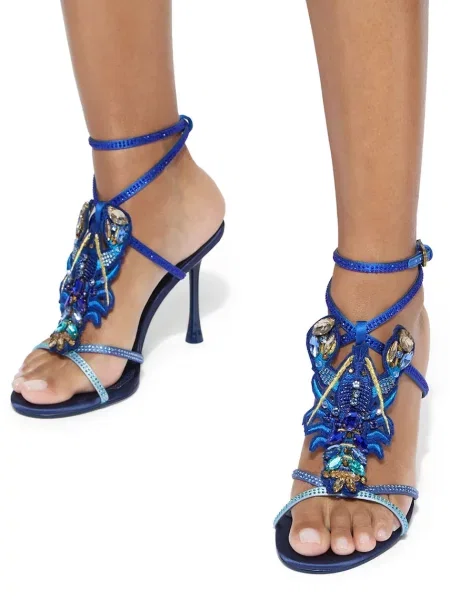 Kurt Geiger London magas szandál Lobster Sandal Blue Fabric kék