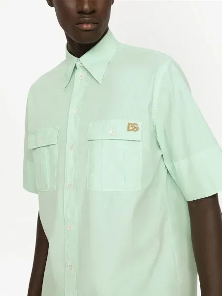 Cămașă Dolce & Gabbana tip Hawaii verde
