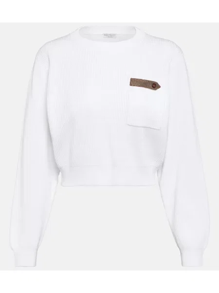 Jersey pulover Brunello Cucinelli bela