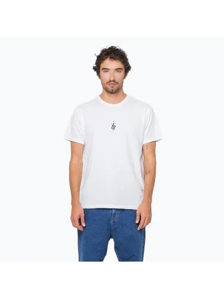 Tricou pentru bărbați Kaotiko Washed Hands Door white alb