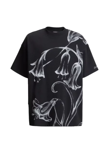 Tricou Balmain cu model floral negru