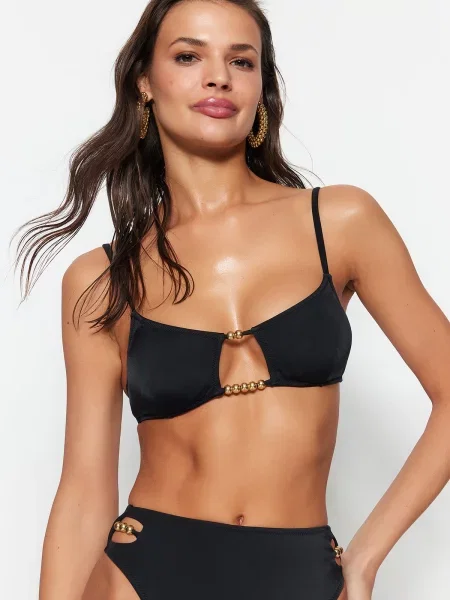 Top Trendyol cu mărgele negru