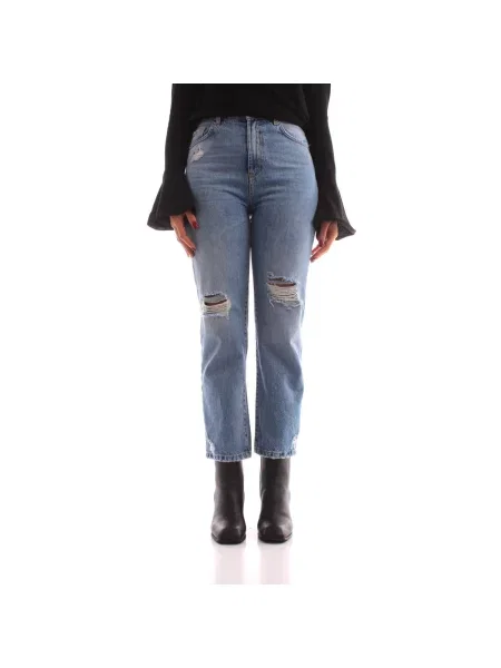 Blugi mom fit Marella albastru