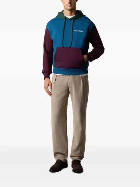 Hoodie Brooks Brothers με κέντημα μπλε