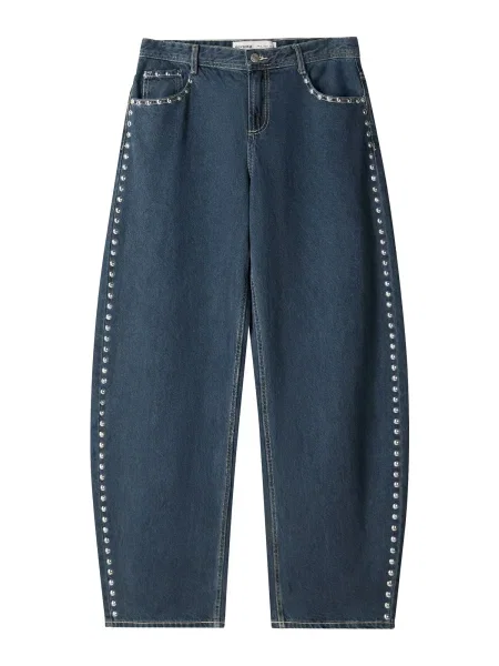 Bershka Jeans bleumarin argintiu