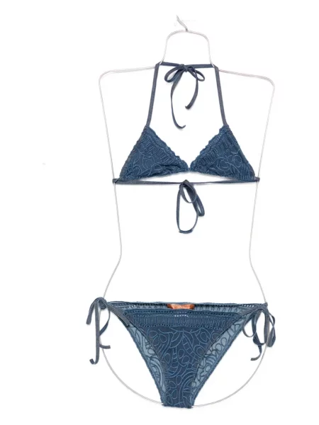 Bikiny Ermanno Scervino s výšivkou modré