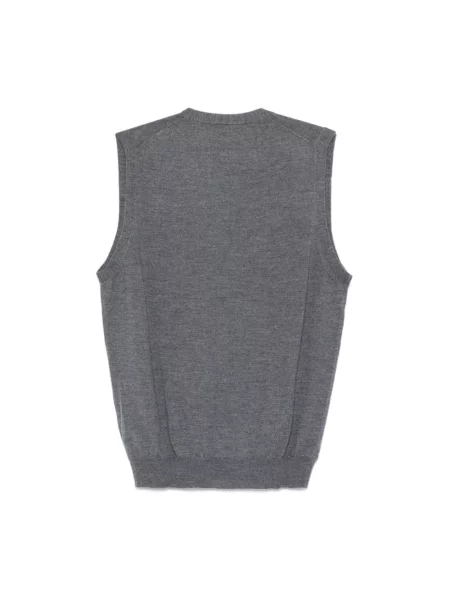Sweter Barba bez rękawów szary