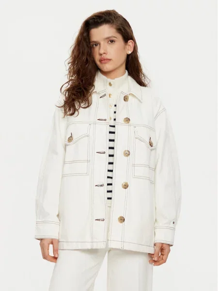 Tommy Hilfiger džínová košile bílá