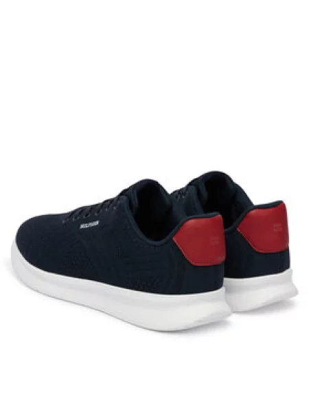 TOMMY HILFIGER Nízke tenisky námornícka modrá / brusnicová biela