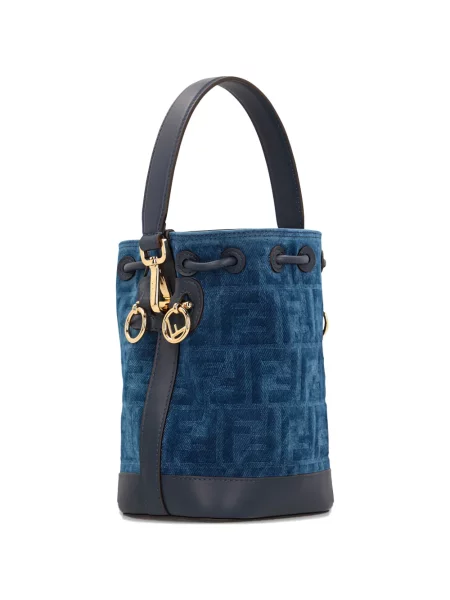 Чанта тип bucket Fendi Mon tresor синьо