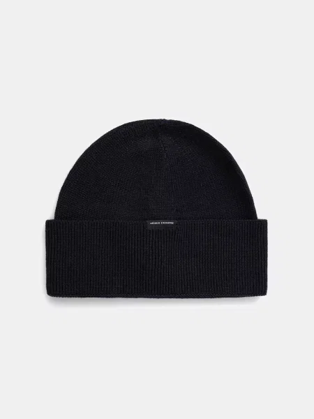 Armani Exchange Căciulă cu adaos de lână negru
