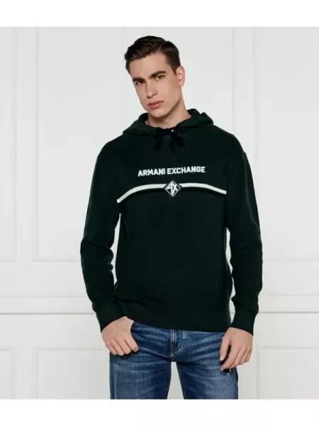 Armani Exchange Kötött pulóver zöld