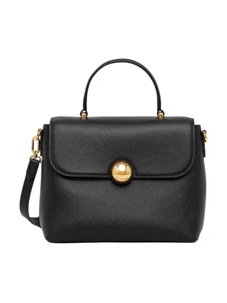 Top Furla skórzany czarny