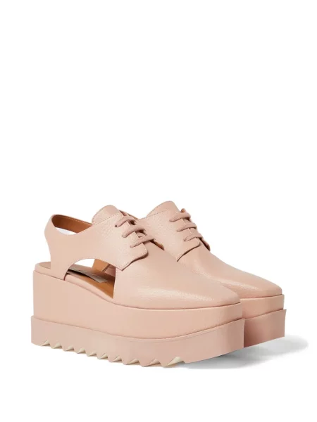Pantofi derby Stella Mccartney cu pană roz
