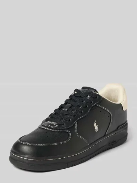 Sneakersy Low z skóry bydlęcej nappa Polo Ralph Lauren czarne