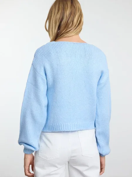 Trendyol Pletena jopa svetlo modra