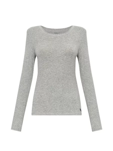 Top Polo Ralph Lauren cu broderie cu dungi roșu