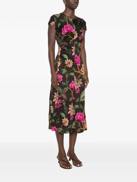Gėlėtas raštuotas suknele Dvf Diane Von Furstenberg ruda