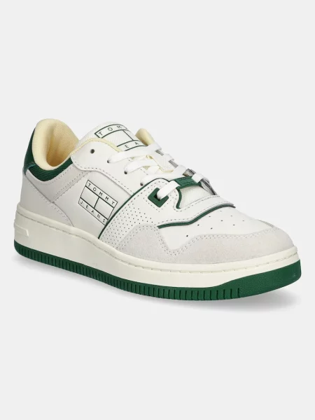 Superge Tommy Jeans RETRO BASKET WASHED SUEDE bež