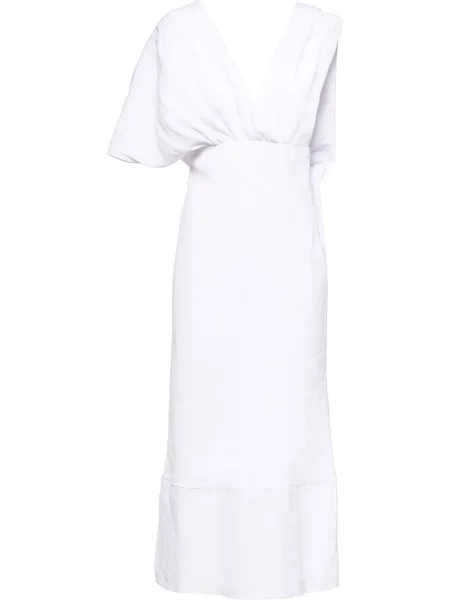 Rochie Miu Miu cu decolteu în V de costum alb