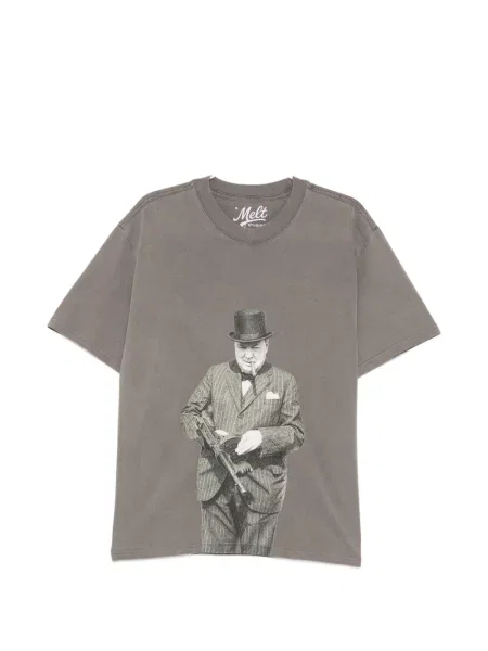 Tricou Melt cu imagine gri
