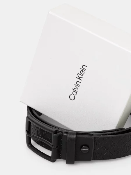 Calvin Klein pasek skórzany czarny