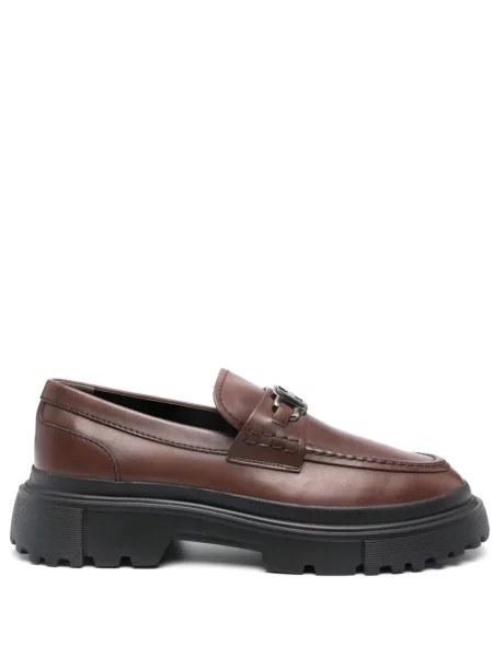 Pantofi loafer Hogan din piele maro