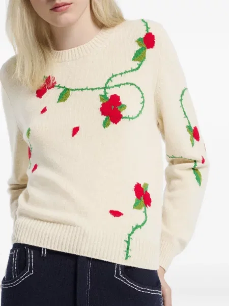 Pulover Barrie din cașmir cu model floral